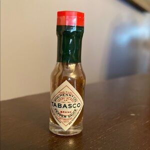 Vintage Miniature Glass Bottle Of Tabasco Sauce, Full, Sealed